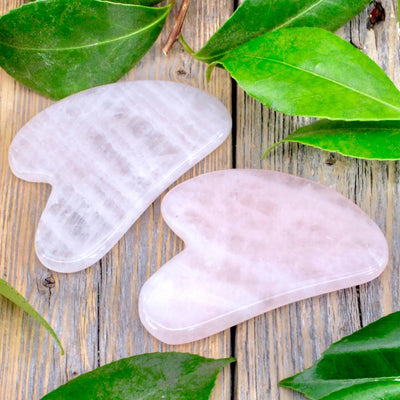 Rose Quartz Gua Sha - Facial Massager - Large