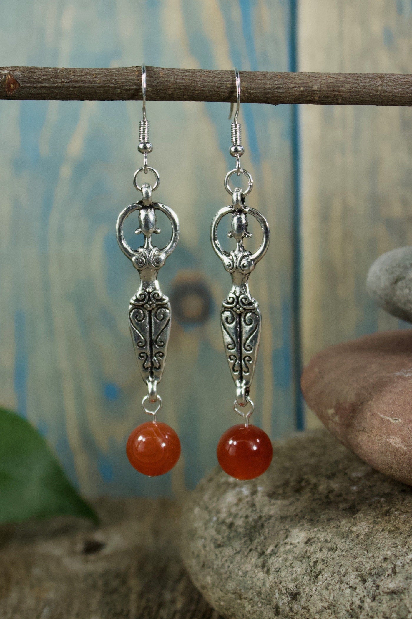 Carnelian Goddess Earrings