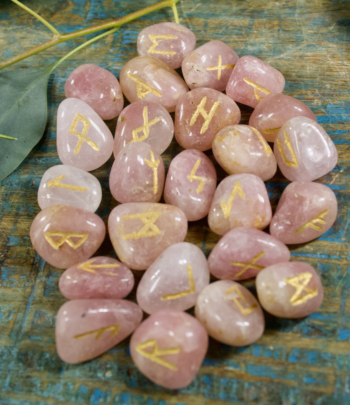 Rose Quartz Rune Stones