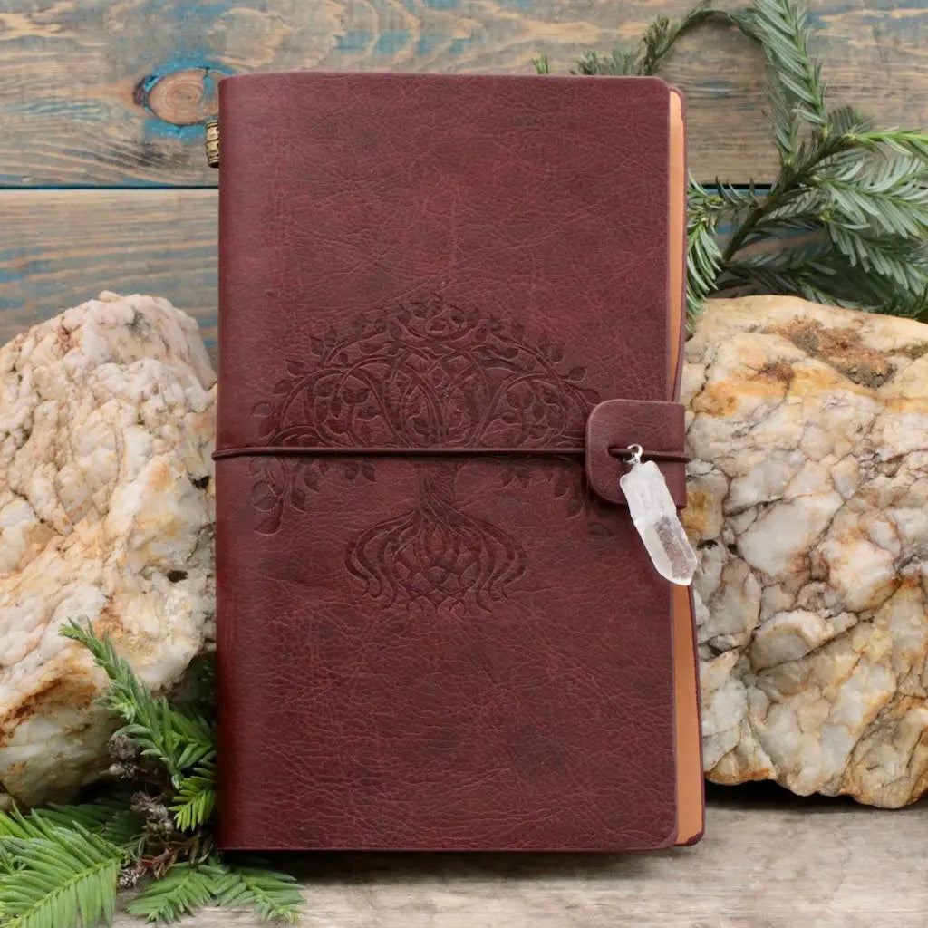 Embossed Leather Journal - Tree of Life Design