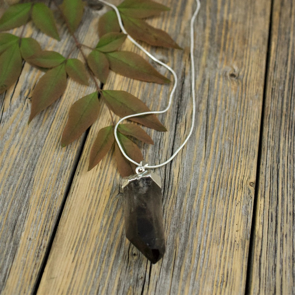 Smokey Quartz Point Necklace