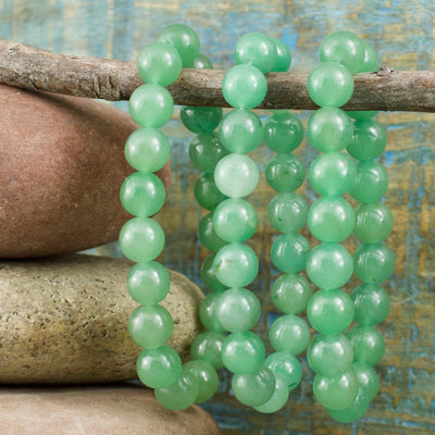 Green Aventurine Bracelet, 10mm Round Beads