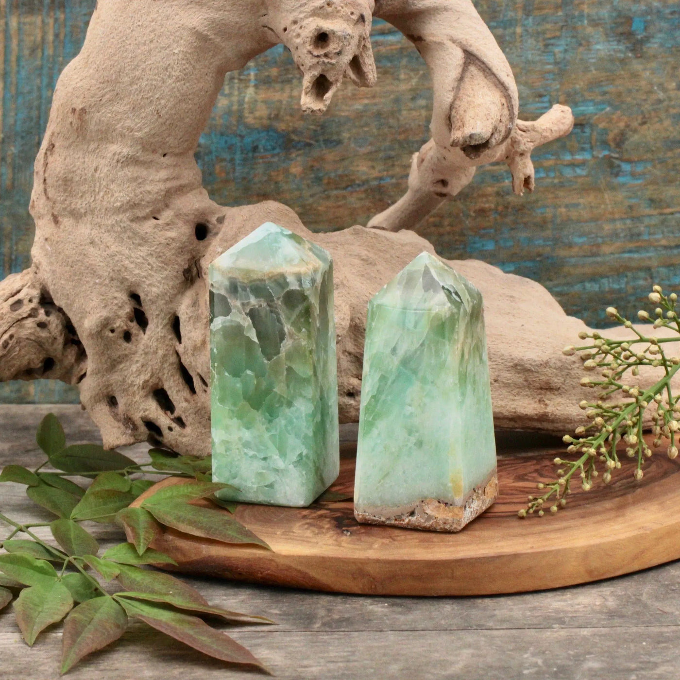 Green Calcite Obelisk  Medium - Small - Mini