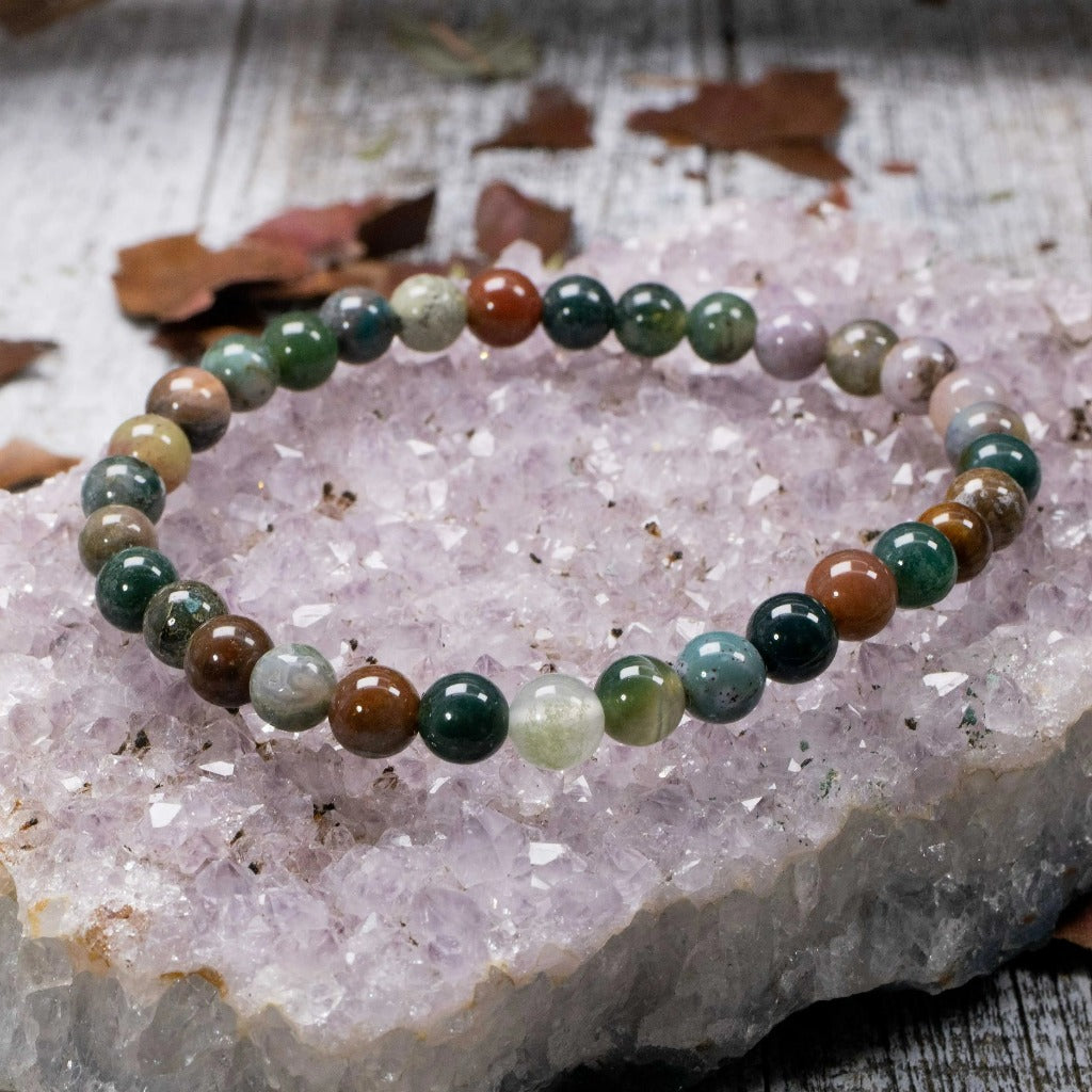 Fancy Agate Bracelet 6mm