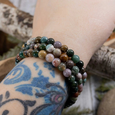 Fancy Agate Bracelet 6mm hand