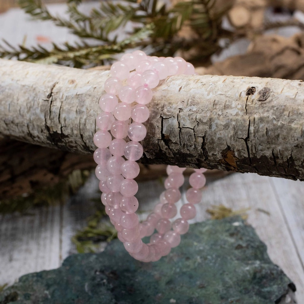 Rose Quartz Bracelet, Multiple Sizes