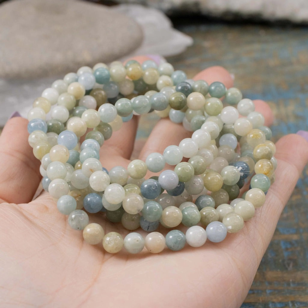 Aquamarine Beaded Bracelets
