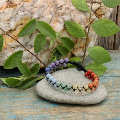 Woven Gemstone Chakra Bracelet