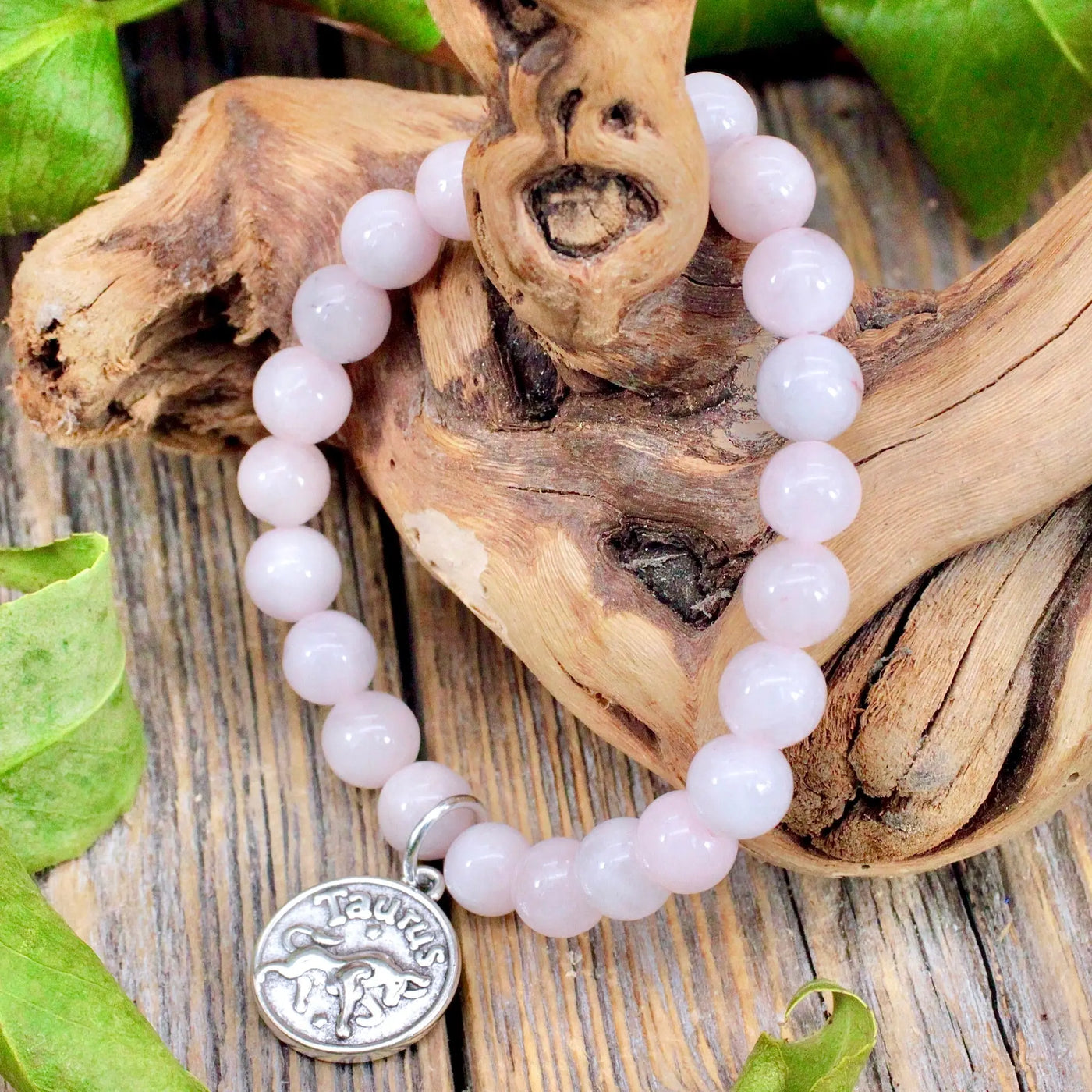 Rose Quartz Zodiac Bracelet - Taurus