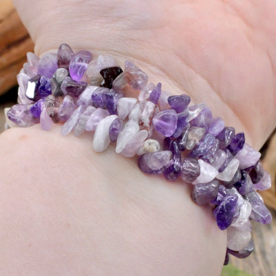 Amethyst Chip Bracelet