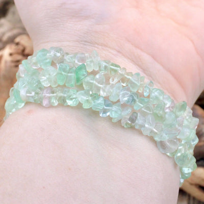 Green Fluorite Chip Bracelet