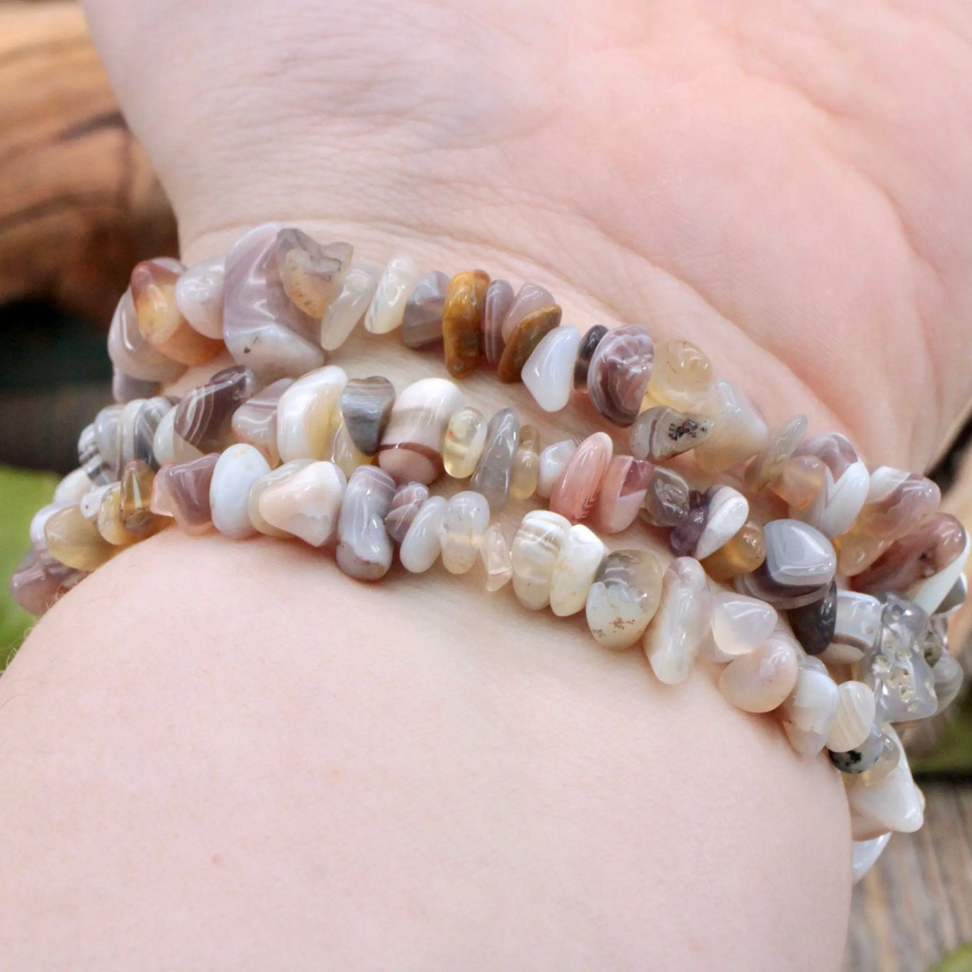 Botswana Agate Chip Bracelet