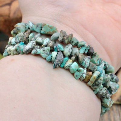 African Turquoise Jasper Chip Bracelet