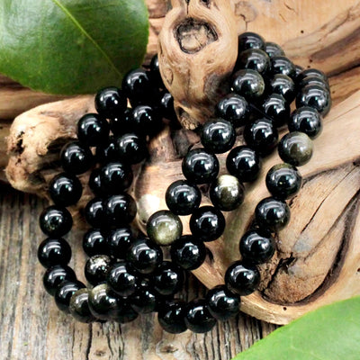 Golden Sheen Obsidian Bracelet - 8mm