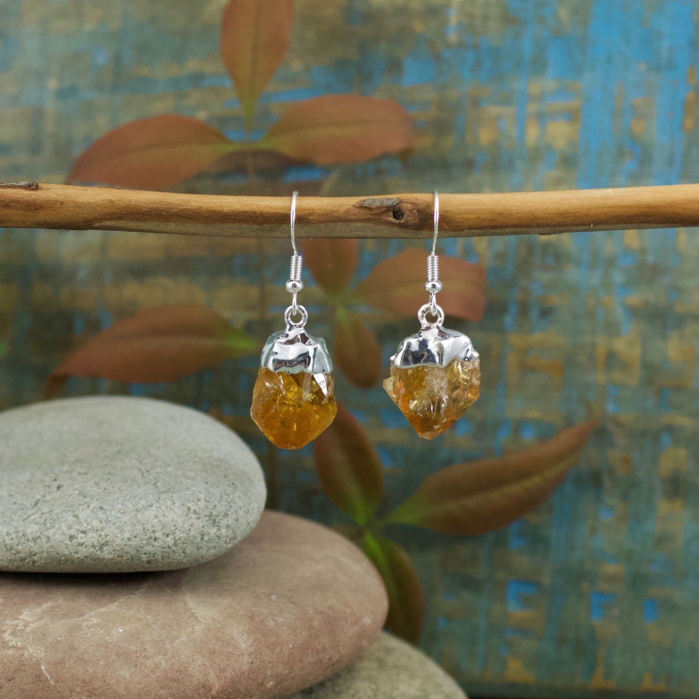 Citrine Point Earrings