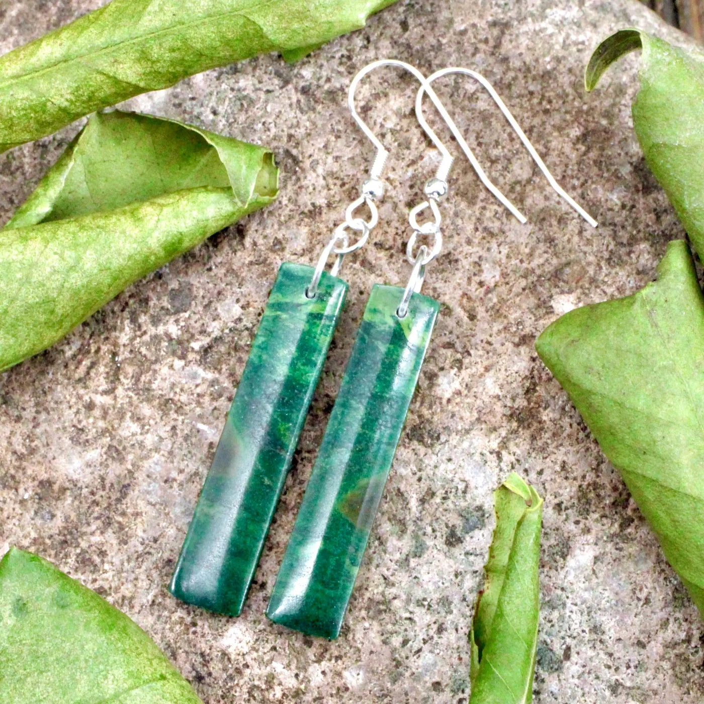 African Jade Earrings