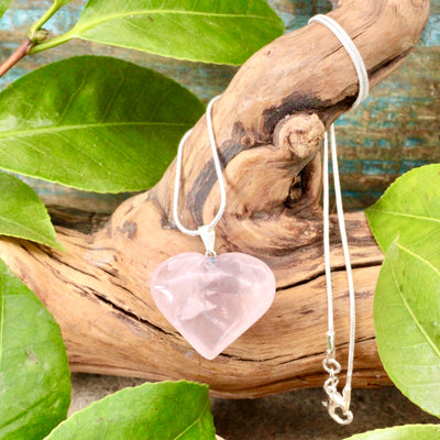 Rose Quartz Heart Pendant