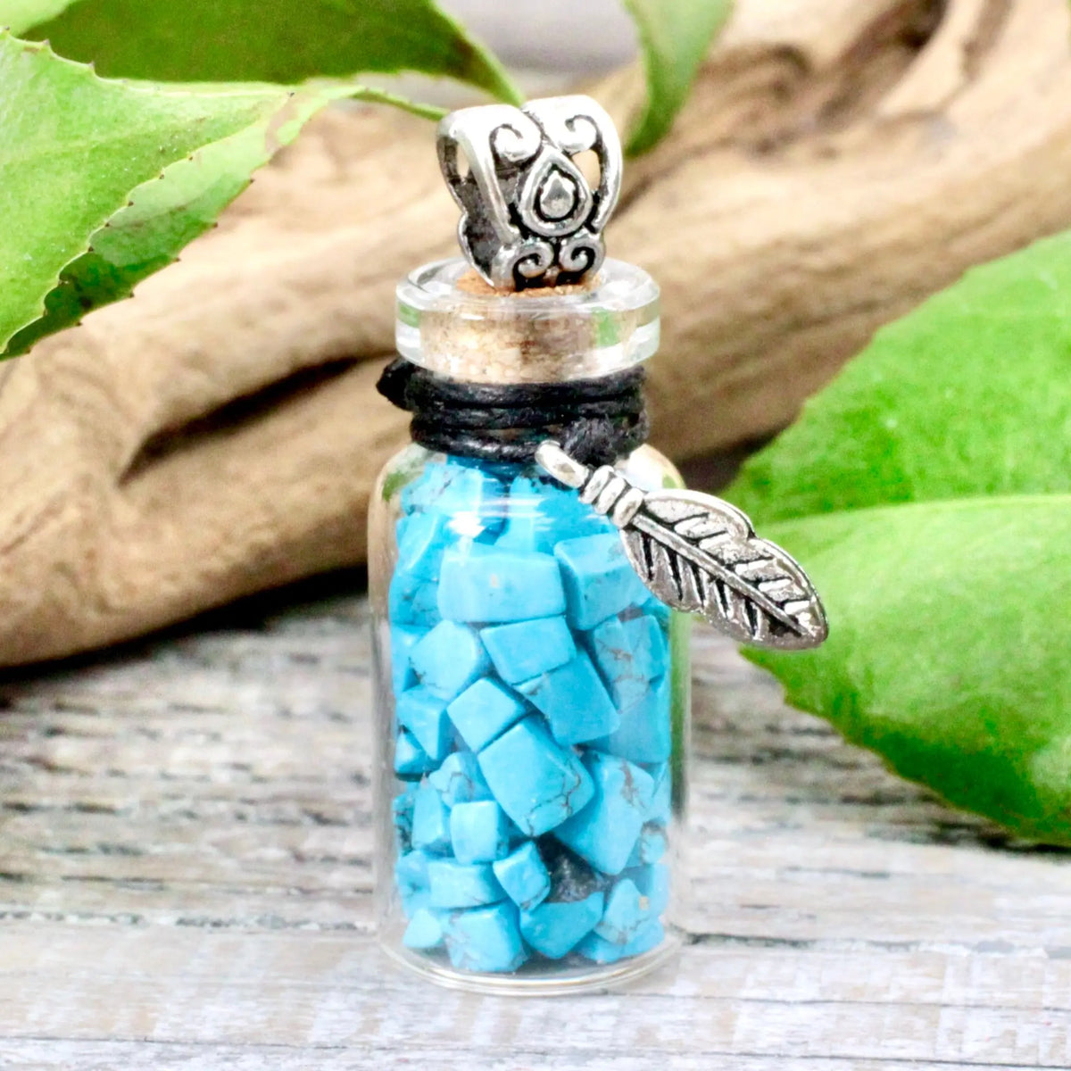 Turquoise Dream Protection Spell Jar Necklace