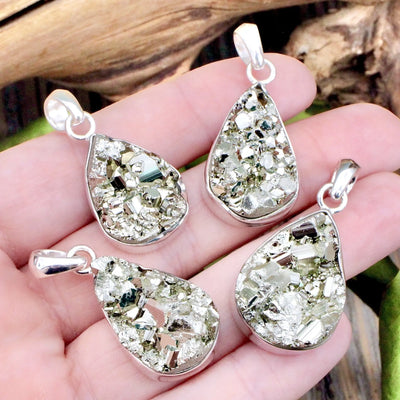 Pyrite Pendant in Sterling Silver