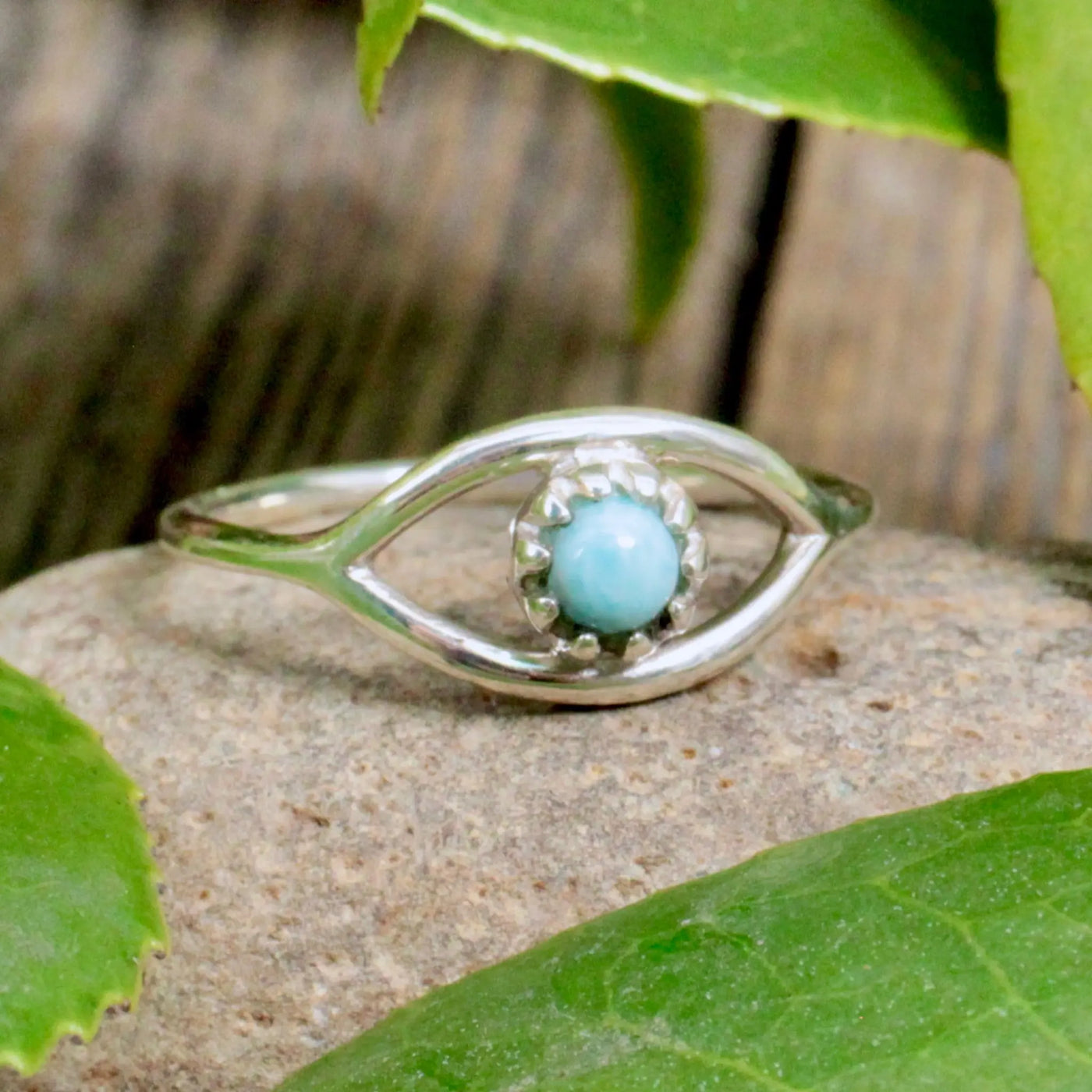 Larimar Round Ring