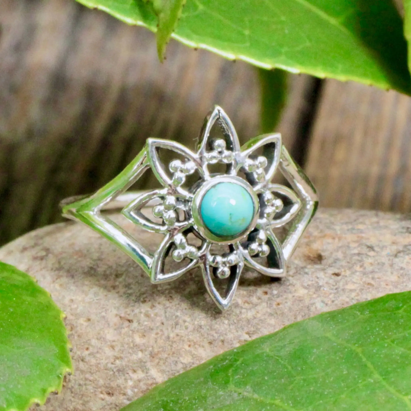 Turquoise Flower Ring