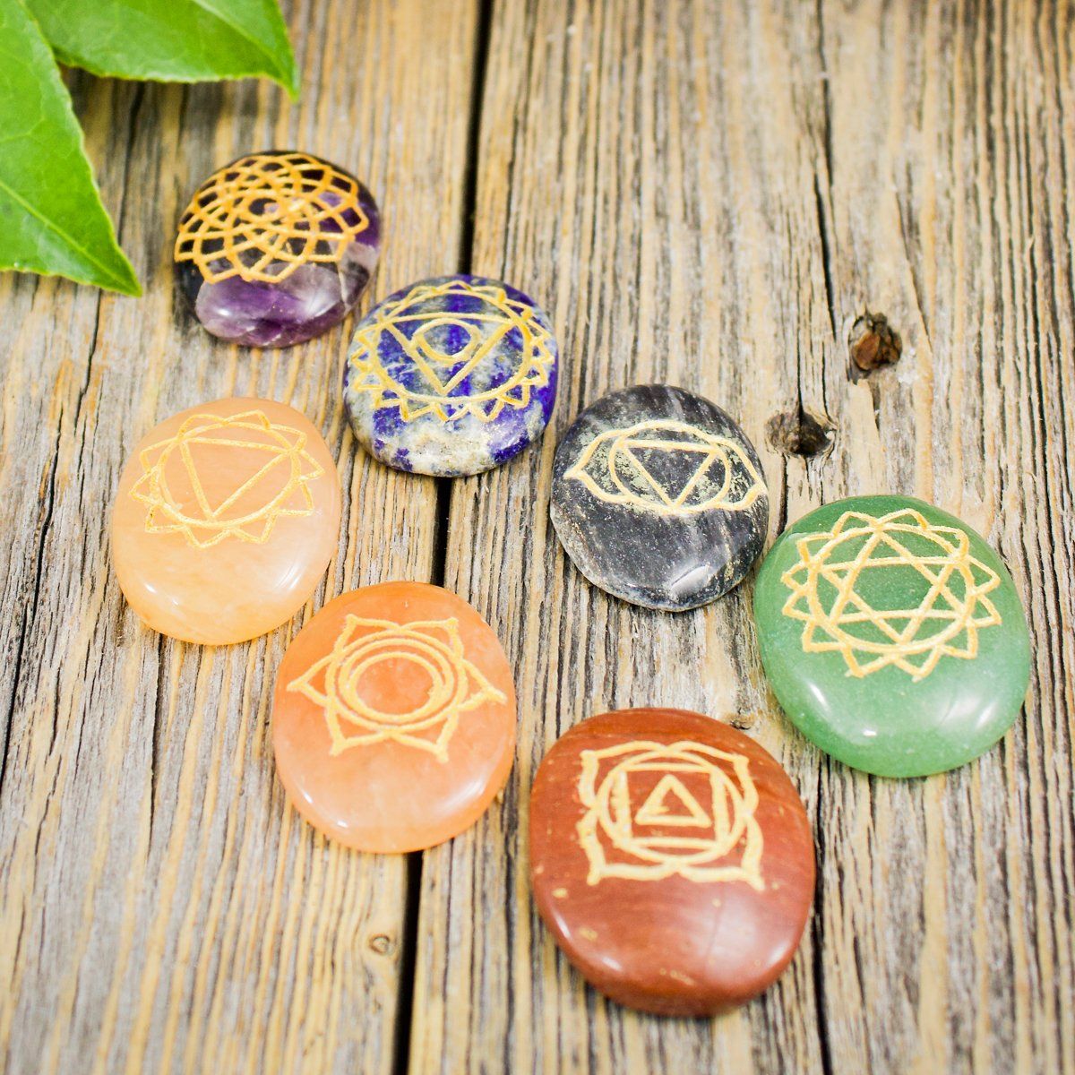Engraved Chakra Pocket Stone Collection