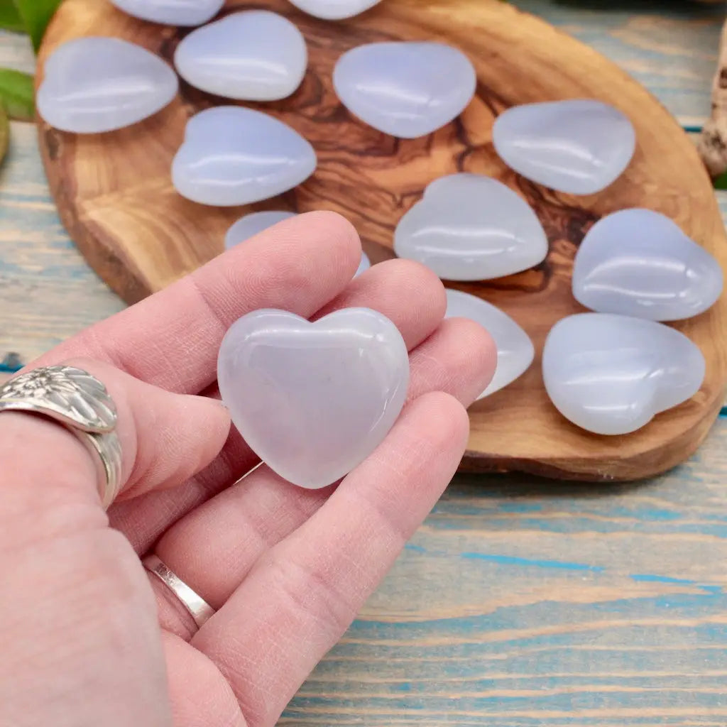 Blue Chalcedony Mini Heart