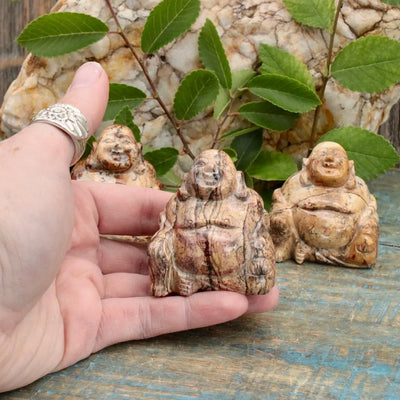 Picture Jasper Happy Buddha Carving