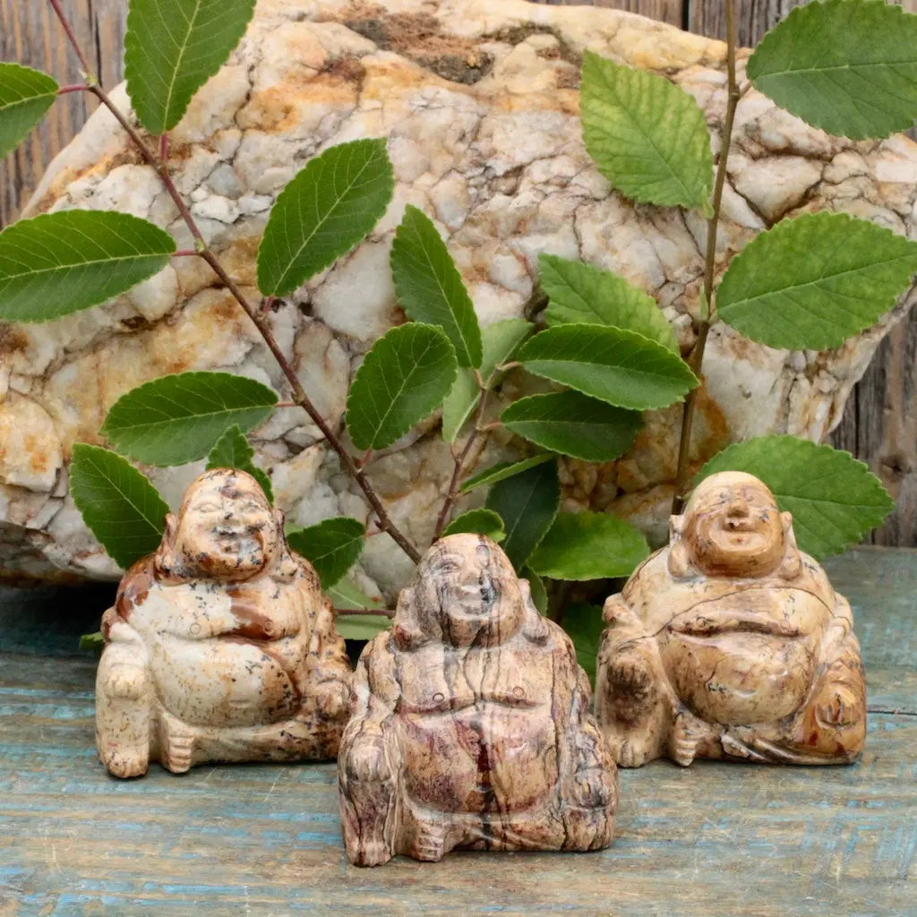 Picture Jasper Happy Buddha Carving