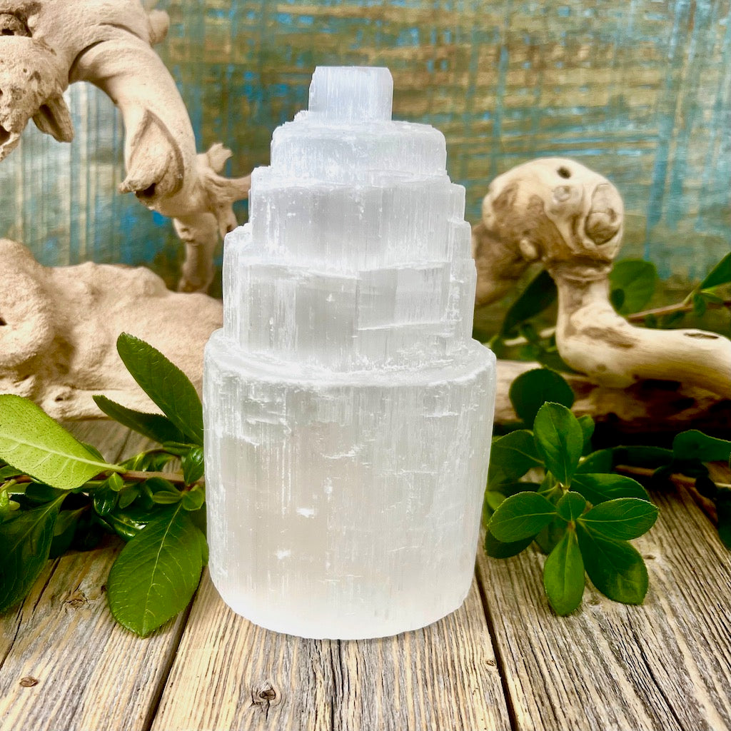 Selenite Tower - 6"