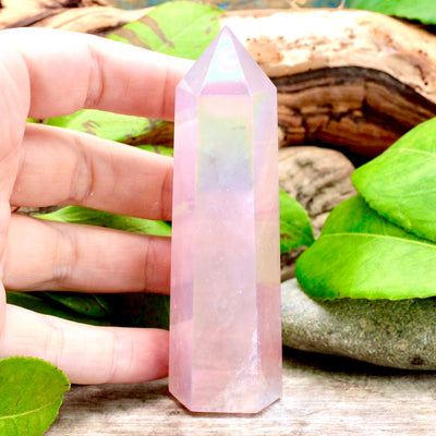 Angel Aura Rose Quartz Tower