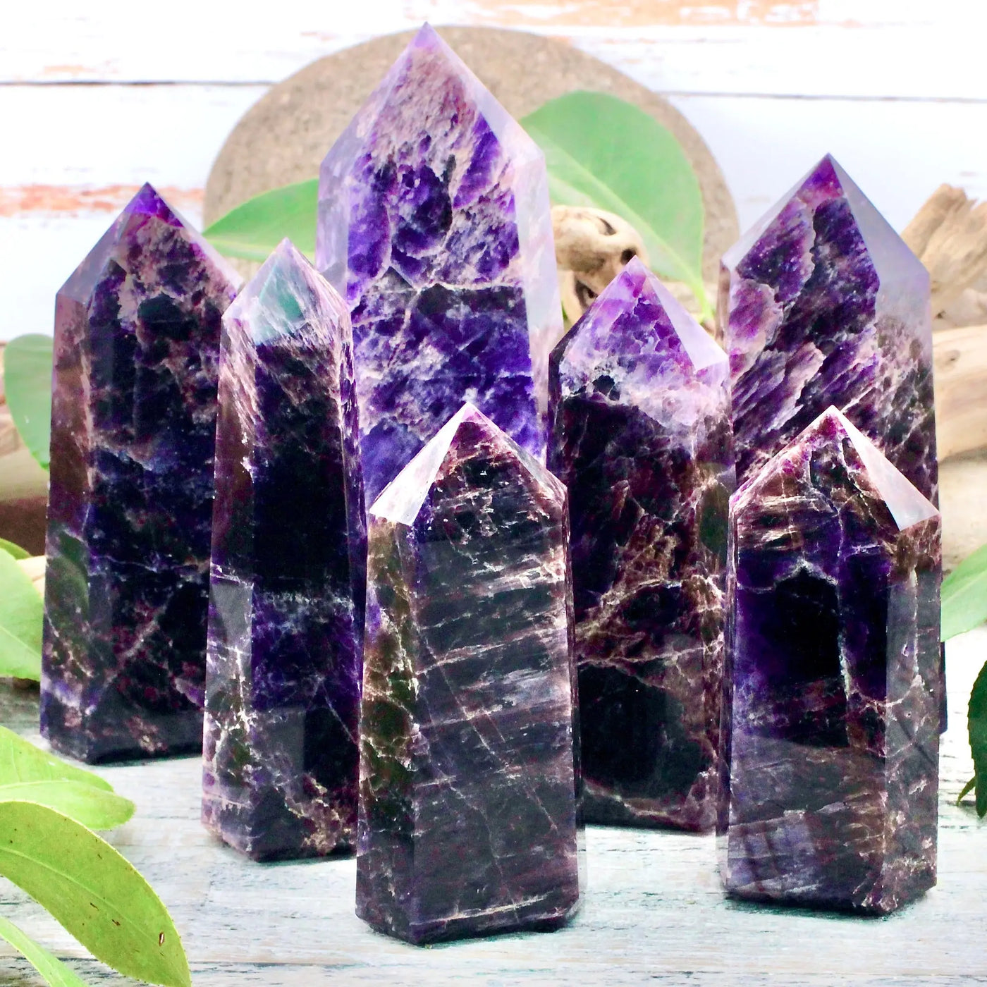 Dark AAA Grade Amethyst Tower