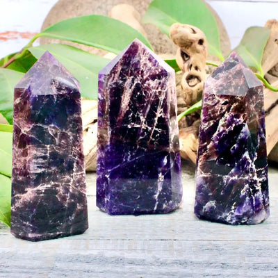 Dark AAA Grade Amethyst Tower