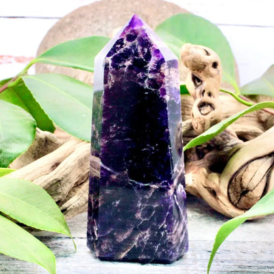 Dark AAA Grade Amethyst Tower