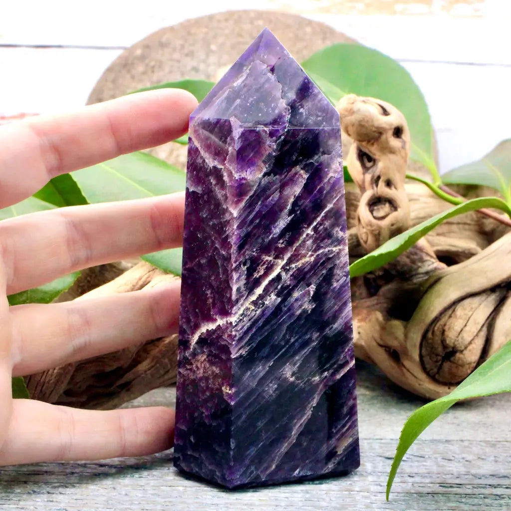 Dark AAA Grade Amethyst Tower