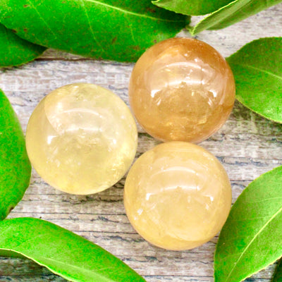 Honey Calcite Sphere