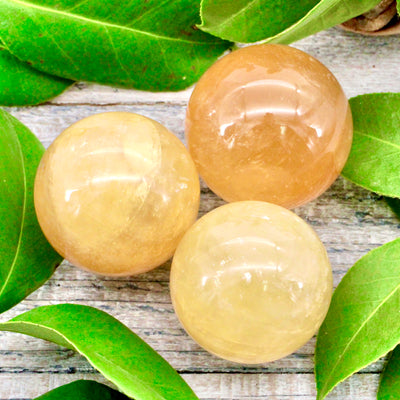 Honey Calcite Sphere