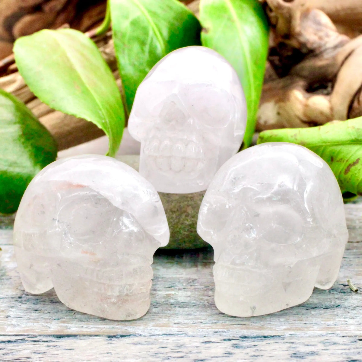 Quartz Skull Carving