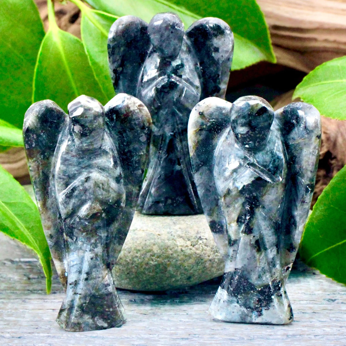 Larvikite Angel Carving -2"