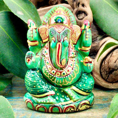 Hand Painted Jade Ganesha