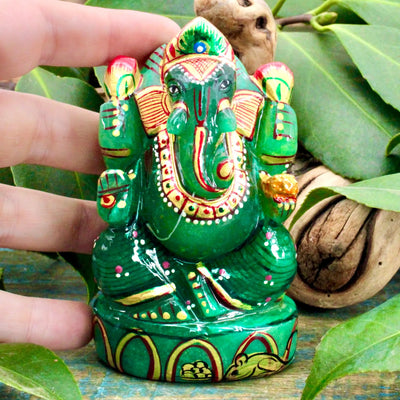 Hand Painted Jade Ganesha