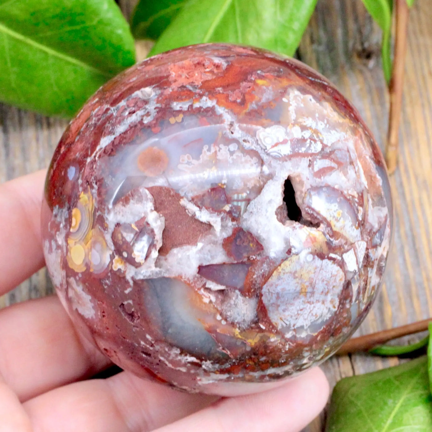 Crazy Lace Agate Sphere