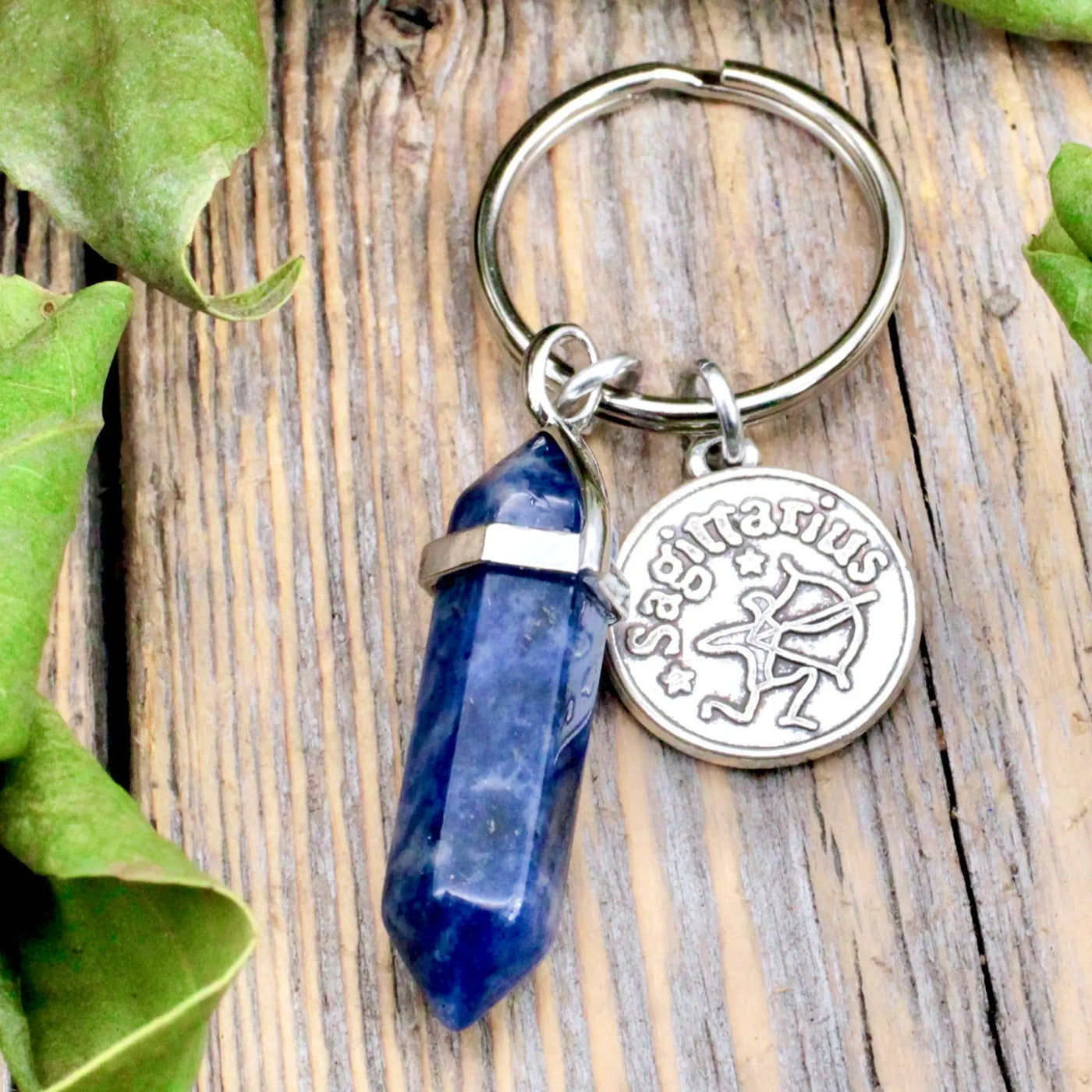 Sodalite Zodiac Key Ring - Sagittarius