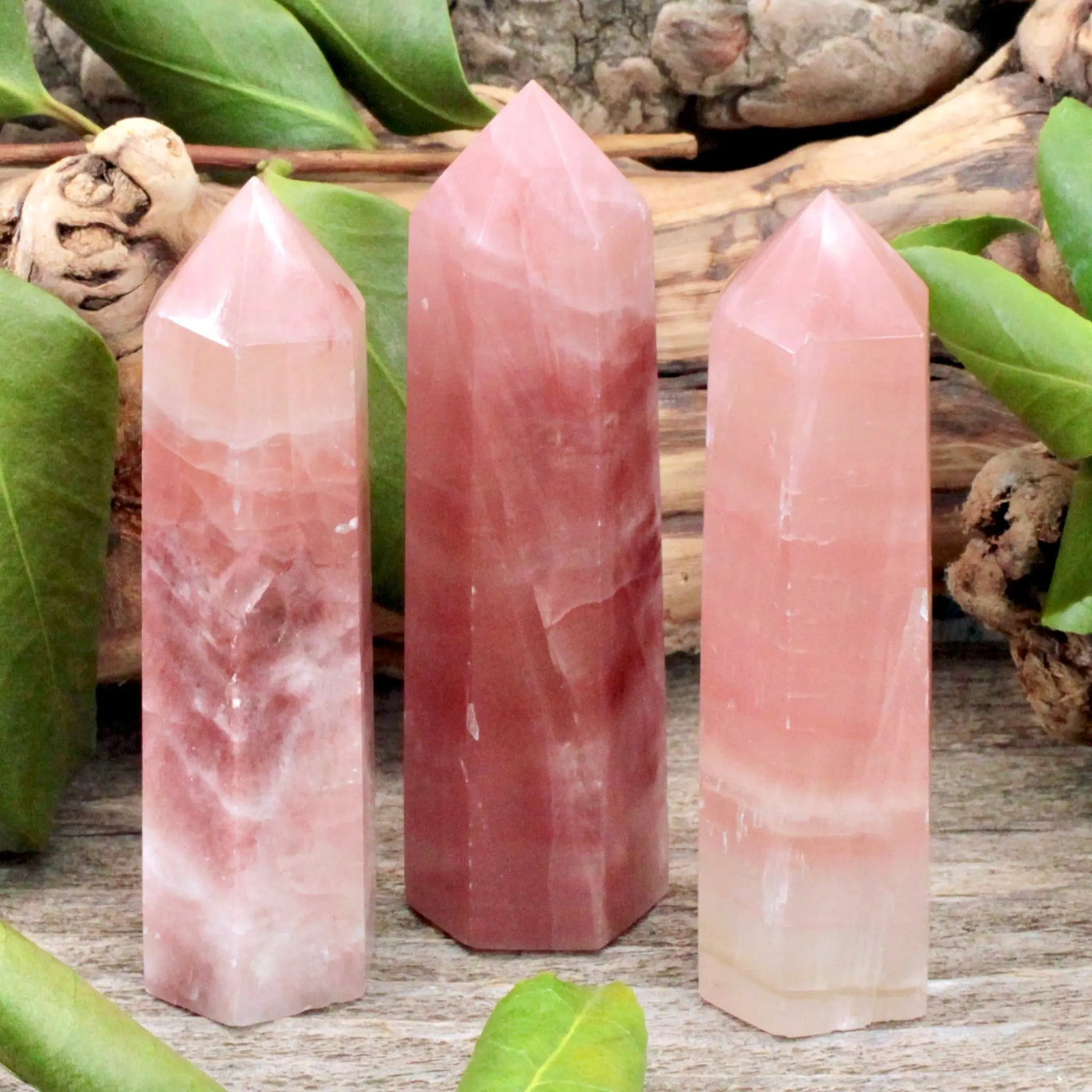 Strawberry Calcite Tower