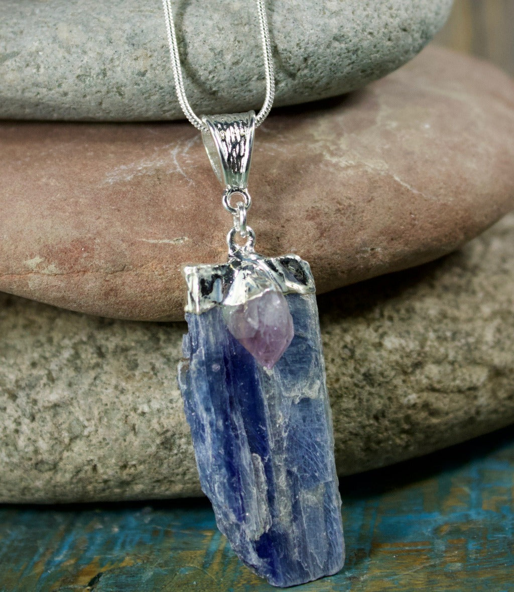 Kyanite and Amethyst Crystal Dreams Necklace