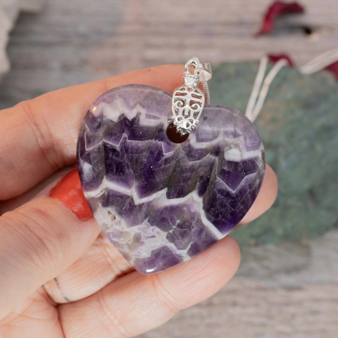 Amethyst Heart Crystal Dreams Pendant