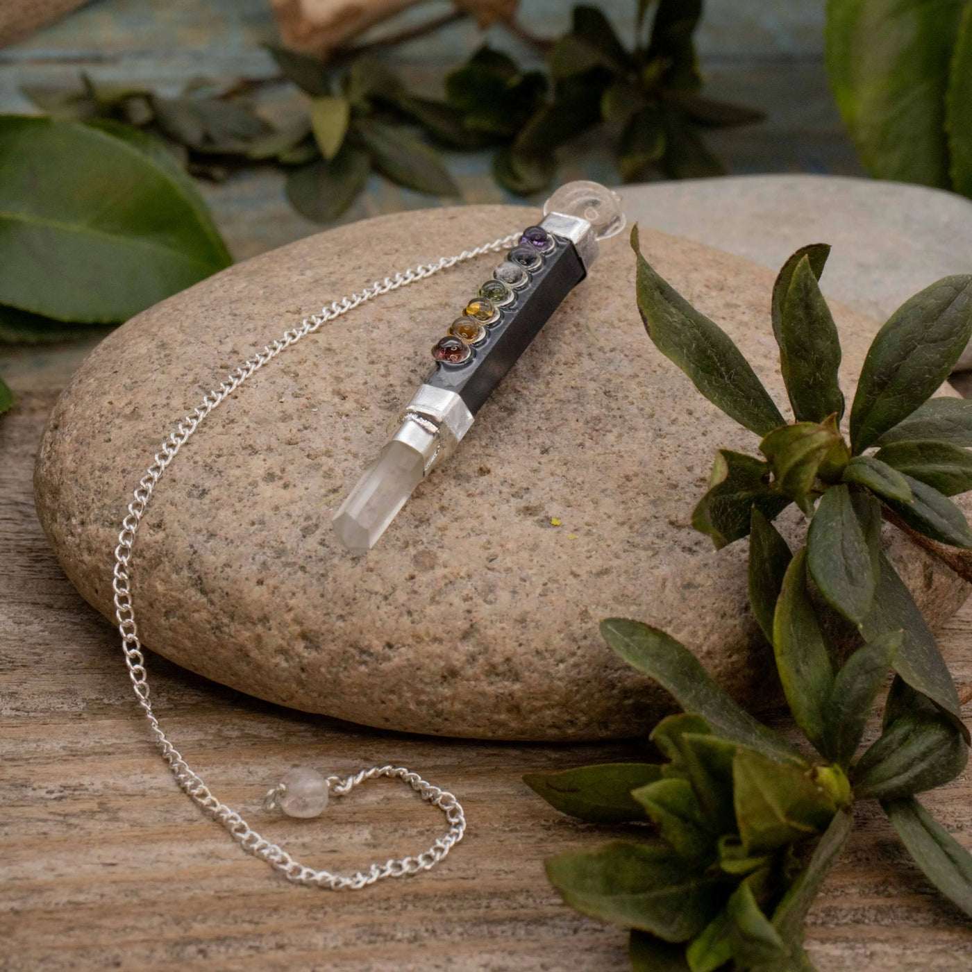 Shungite Chakra Pendulum