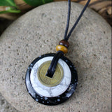 Snowflake Obsidian and Howlite Earth & Art Necklace