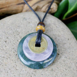 Moss Agate & Rose Quartz Earth & Art Necklace